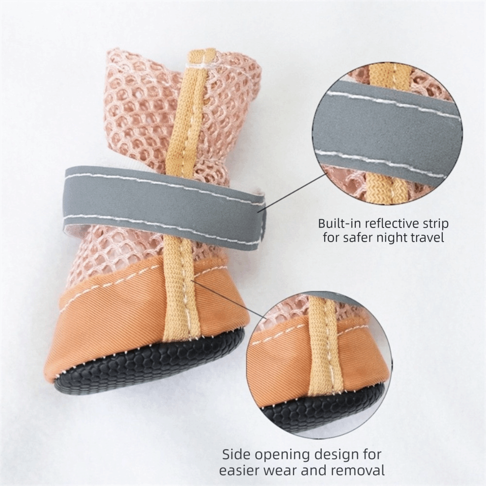 4PCS/SET Dog Boots Non-Slip Pe - Sneaker Protector ulasan dan harga